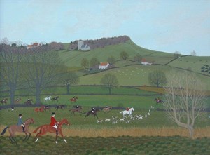 Lot 1 - Vincent Haddelsey 's The Hunt Over The Fields