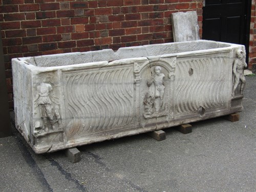 Lot1 (3) A Roman striligated carrara marble sarcophagus
