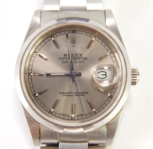 Lot 293 A Rolex Oyster Perpetual stainless steel wristwatch